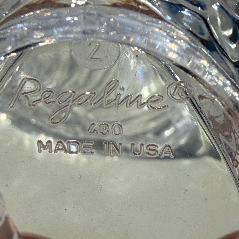 Regaline Swan Nut Candy Dishes Set of 6 Clear Plastic MCM 430 Made in USA